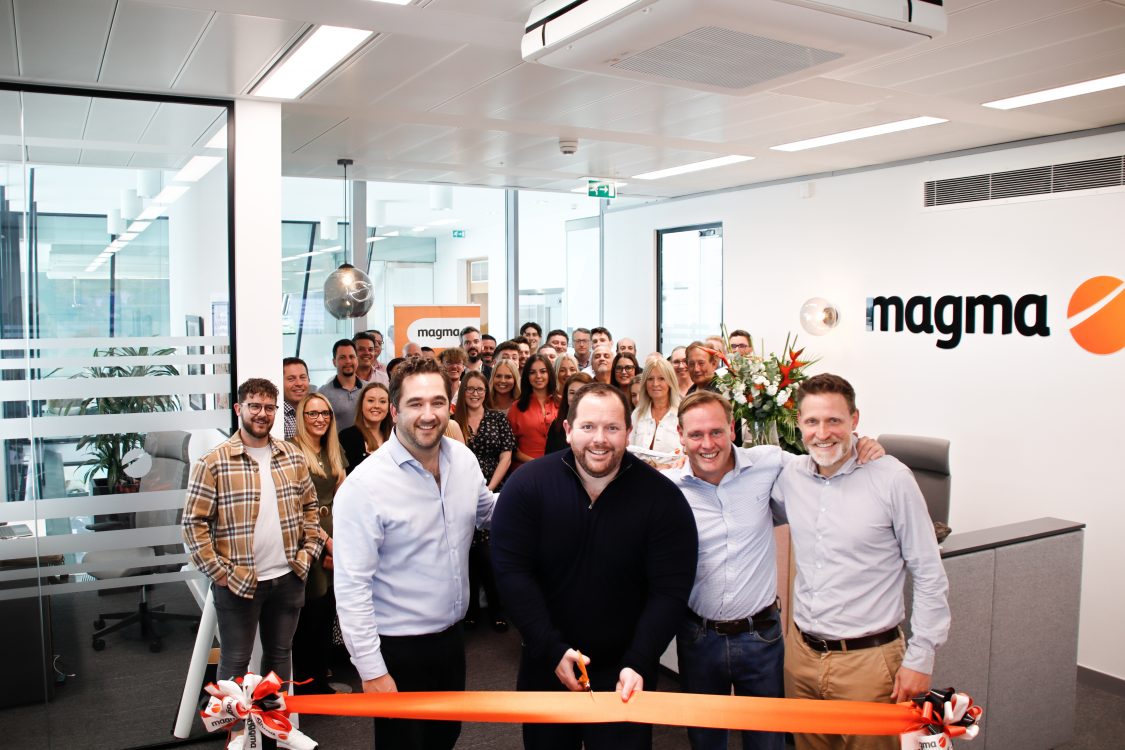 Magma ribbon-cutting